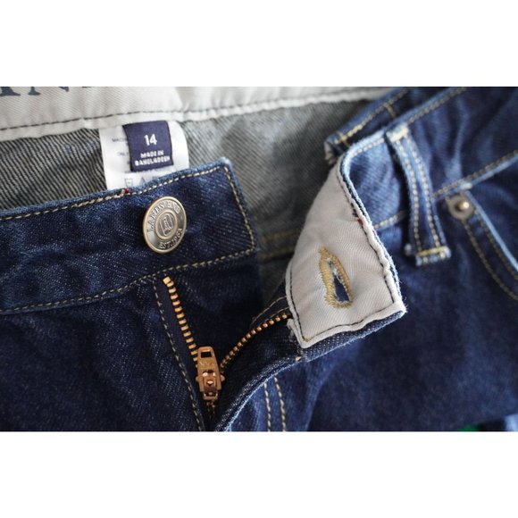 Lands' End Jeans Womens Size 14 Built in Flex Dark Wash High Rise High Waist - Picture 11 of 12